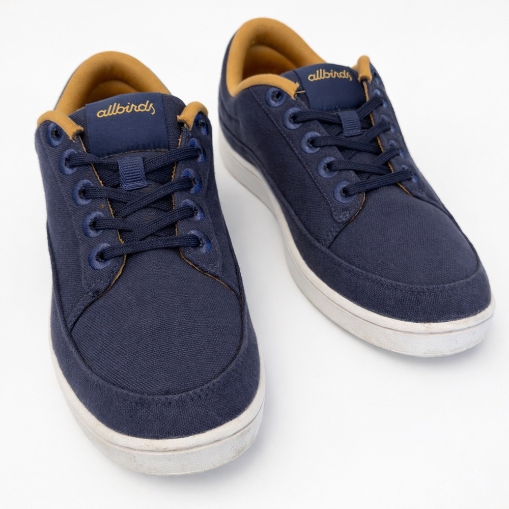 Allbirds Pipers Navy Blue Organic Cotton Low Top Sneakers Womens 11‎ 4500002834